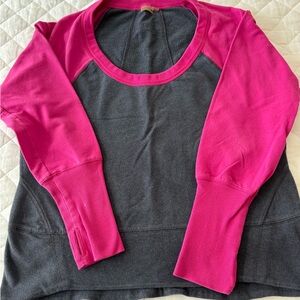 Zella Pink and Gray Knit Top